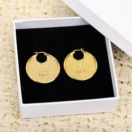 2023 Luxury quality Charm dangle round shape drop earring in 18k gold plated have stamp PS3182