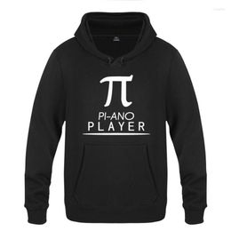 Men's Hoodies PI-ANO Player Music Novelty Funny Men Fashion Winter Long Sleeve Pullover Fleece Hooded Sweatshirts Coat