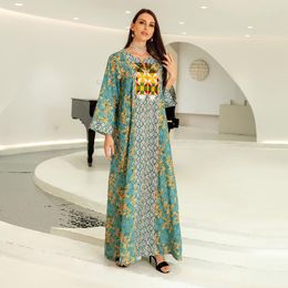 Ethnic Clothing Embroidery Dubai Turkey Cotton Abaya For Muslim Women 2023 Jacquard Under Femme Saudi Arabia Evening Dress Kaftan Moroccan