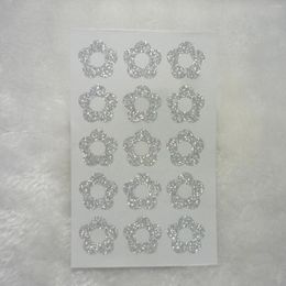 Gift Wrap 15mm Silver Glitter Reinforcements Labels Stickers Hole For Hang Tags