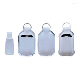 Storage Bottles 10Pcs Refillable Hand Sanitizer Holder Cover With Key Ring Portable Soap Lotion Liquids Empty Container Keychain