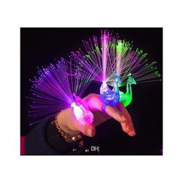 Led Gloves Colorf Lightup Toys Luminance Glow Flash Luminous Flashing Peacock Finger Light For Kids Party Decoration Gifts Drop Deli Dhzr2