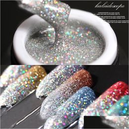 Nail Gel Laser Kaleidoscope Polish Supper Flash Reflective Symphony Diamond Broken Uv Led Universal Gels Drop Delivery Health Beauty Dhupx