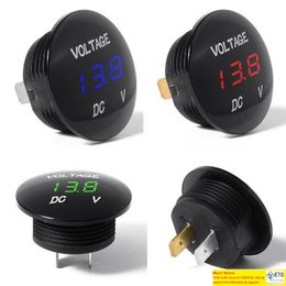 LED DC Car Motorcycle Digital Display Voltmeter Volt Gauge Meter Twist And Lock System DHL UPS