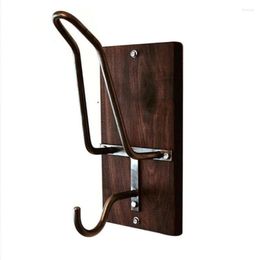 Motorcycle Helmets Helmet Hook Holder Wooden Stand Metal Bracket Wall Mount Rack Clothing Bag Hanger 33 18cm For Room Garage