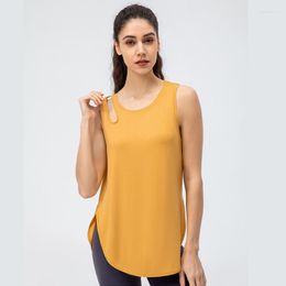 Active Shirts Sleeveless Fitness Tank Top Women Solid Color Loose Breathable Gym Yoga T-Shirt Female Quick Dry Running Vest Sportswear