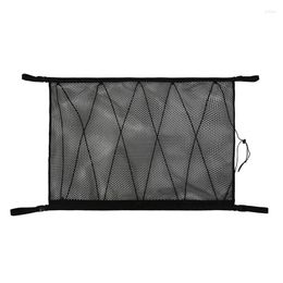 Car Organiser 3X Ceiling Storage Net Pocket Roof Interior Cargo Bag Trunk Pouch Sundries Black