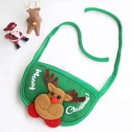 Cat Costumes Dorakitten Christmas Pet Bib Cute Cartoon Santa Elk Dog Bandana Kerchief Puppy Scarf Accessories For Party