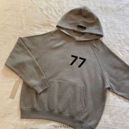 2023 Mens Casual Fashion Reflective Thick Sweatshirts Ess Womens Stylish Loose Geometric Hoodie Hip Hop Classic Hooded D8p8