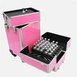 Cosmetic Bags Fashion Makeup Case Trolley Portable Professional Artist Manicure Tattoo Multi-layer Large Capacity Toolbox