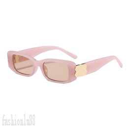 Hollow out sun glasses letters gold plated sunglasses for women fashionable rectangle wide plastic frame lunette homme travel summer designer sunglasses PJ025 C23