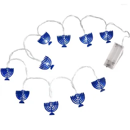 Candle Holders Birthday Party Jewish Gift Patio LED String Lights Hanukkah Decorations Powered