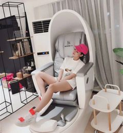 Space capsule electric foot soak sofa reclinable massage multifunctional egg shell with basin foot wash SPA Spa salon furniture, salon shampoo bed