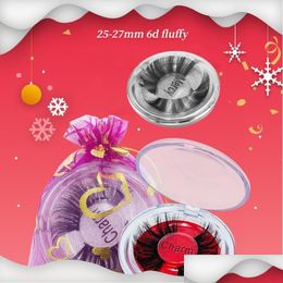 False Eyelashes Wholesale 25Mm 5D Faux Mink Bk Fl Strip Lashes Thick Long Lash With Crystal Box Drop Delivery Health Beauty Makeup Ey Dhmdc