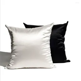 Pillow Satin Silk Solid Pillowcase Bright Simple Candy Colour Pillows Sofa Couch Throw Cover Home Decorative S