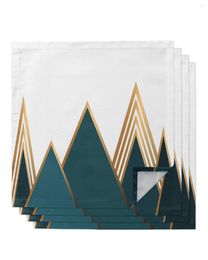 Table Napkin Triangular Mountain Shape 4/6/8pcs Napkins Restaurant Dinner Wedding Banquet Decor Cloth Supplies Party Decoration