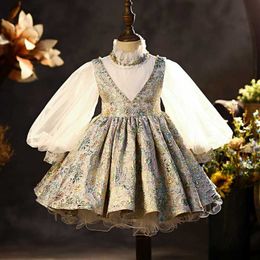 Girl's Dresses Spring Autumn Cute Spanish Baby Dresses Lolita Little Girl Wedding Dress Princess Tutu Ball Gown Baby Girl Birthday Dress Angel