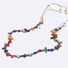 Chains Style 3Pcs/Lot Natural Colourful Sheels Mask Lanyard Straps Handmade Non-slip Sunglasses Reading Glasses Rope Chain Jewellery