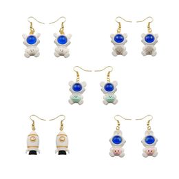 Stud Astronaut Drop Earrings Rocket Costume Trendy Style Children Girl Jewelry Delivery Smtid Dhhim