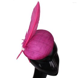 Headpieces 4 Layer Sinamay Fashion Women Fascinator Hat Heaband Ladies Cocktail Headpiece Wedding Church Race Tea Hair Accessories