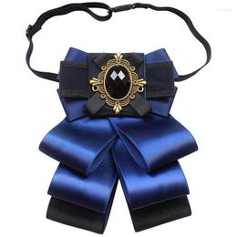 Bow Ties Vintage Bowknot Wedding Tie Bowtie For Men Brooch Cameo Flower Fabric Rhinestone Pins And Brooches Necktie