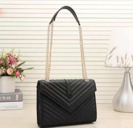 Fashion women Luxurys Crossbody bag famous classical Messenger lady Cross Body Bags Handbag female Tote Satchel Purse black gold silver chain PU Leather