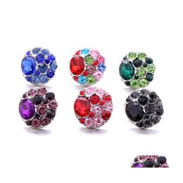 car dvr Clasps Hooks Fascinating Colorf Rhinestone Gadget Fastener 18Mm Snap Button Clasp Charms For Snaps Jewellery Findings Suppliers Drop Dhppe