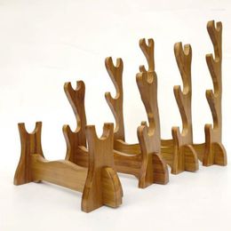 Hooks 1/2/3/4 Tiers Japanese Katana Holder Wood Samurai Stents Cosplay Sword Knife Decoration Display Stand Bracket Rack