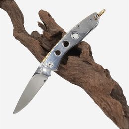 Promotion H2372 Folding Blade Knife 420C Satin Blade Three Holes Stainless Steel Handle Outdoor EDC Pocket Folder Knives