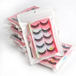 3D Faux Mink False Eyelashes 10 Pairs Pack Natural Long Dramatic Ultra Wispy Fluffy Eyelash Full Strips Fake Eye Lash Extension Makeup Tool