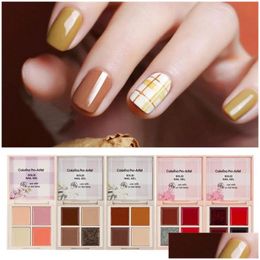 Nail Gel Japanese Style Removable Solid 4 Colours Cream Art Gels Polish Palette Nails Painted Glue Drop Delivery Health Beauty Dh5Wp