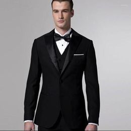 Men's Suits Arrival Black Men Suit Sets (Jacket Pant Vest) Costume Homme Wedding Fashion Dress High Quality