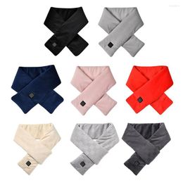 Bandanas Waterproof Electric Heated Scarf 3 Gears Adjustable USB Charging Heat Control Fleece Washable Neck Warmer For Women Men