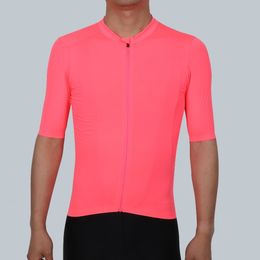 사이클링 셔츠 정상 Spexcel Fluorescence Pink Pro Team Aero 2 사이클링 저지 짧은 슬리브 남성 여성 EST 기술 직물 품질 230227