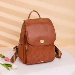 Women Men Backpack Style Genuine Leather Fashion Casual Bags Small Girl Schoolbag Business Laptop Backpack Charging Bagpack Rucksack Sport&Outdoor Packs 6721