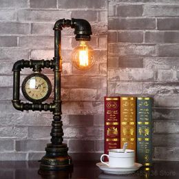 Table Lamps Vintage Industrial Bar Lamp Retro Lighting Loft Edison Steampunk Iron Antique Study Room Living Decoration Desk