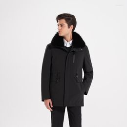 Men's Down Mens Coat Winter Jacket With Fur Collar