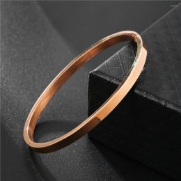 Bangle Fashion Men Stainless Steel Bracelet Minimalist Women Narrow Cuffs Open Braclet Luxury Jewellery Lover Couple Braslet Gift