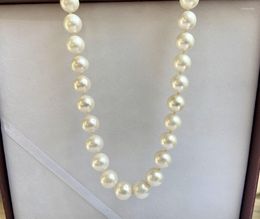 Chains Special Price White 11-12mm Natural Pearl Necklace For Women Round Beads Fine Jewellery Wedding/Date