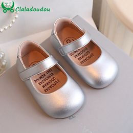 First Walkers Fashion toddler girls boys first birthday wedding shoes solid gold silver fashion casual leather shoes for little kids 230227