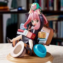 Action Toy Figures Anime Spy X Family Anya Figure Toys Loid Yor Forger Chibi Anua Figure With Base Figurine PVC Model Dolls Toy Gifts For Kids 230227