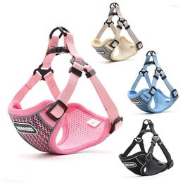 Dog Collars Pet Harness And Leash Set Puppy Vest Collar For Small Medium Dogs Breathable Cute Safety Chest Straps