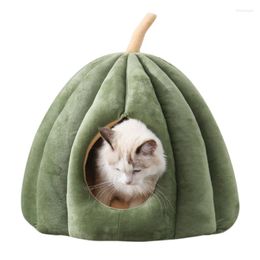 Cat Beds Warm Cave Bed For Indoor Cats Washable Self-Warming Calming Fluffy Tent House Small Dogs Non Slip Bottom