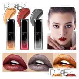 Lip Gloss Pudaier Waterproof Matte Veet Glossy Lipstick Balm Y Red Tint 21 Colors Women Fashion Makeup Gift Drop Delivery Health Beau Dhpcf