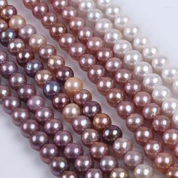 Chains 9-10mm Different Colors Edison Round Shape Freshwater Pearls Strand Wholesale