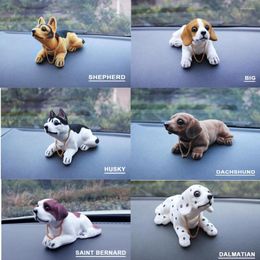 Interior Decorations Car Doll Shaking Head Dog Ornaments Dashboard Decoration Nodding Automobile Home Decor Furnishings Accessories Gift