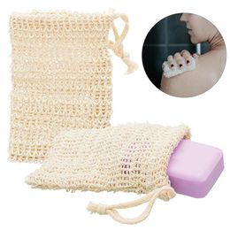 Bath Brushes Natural Exfoliating Mesh Soap Bath Pillows Saver Handmade Sisal Soap Bag Pouch Holder for Shower