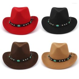 Berets Novelty Western Cowboy Hat Cowgirl Retro Jazz Top For Outdoor Halloween Xmas Costume Party GatheringsBerets Oliv22