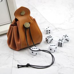 PU Leather Dice Bag Tray Jewellery Packing Drawstring Pouches for Role Playing Game Coin Purse Dice Storage Bags Pouch LX5459