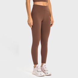 L358 PA66 İplik Kumaş Yoga Pantolon Düşük sürtünme Yüksek Yüksek Yüksek Sıkı Akışlı Swearpants Çıplak Duygusal Tozluk Konturlu Kavisli Çizgi Tasarım Kadın Pantolon